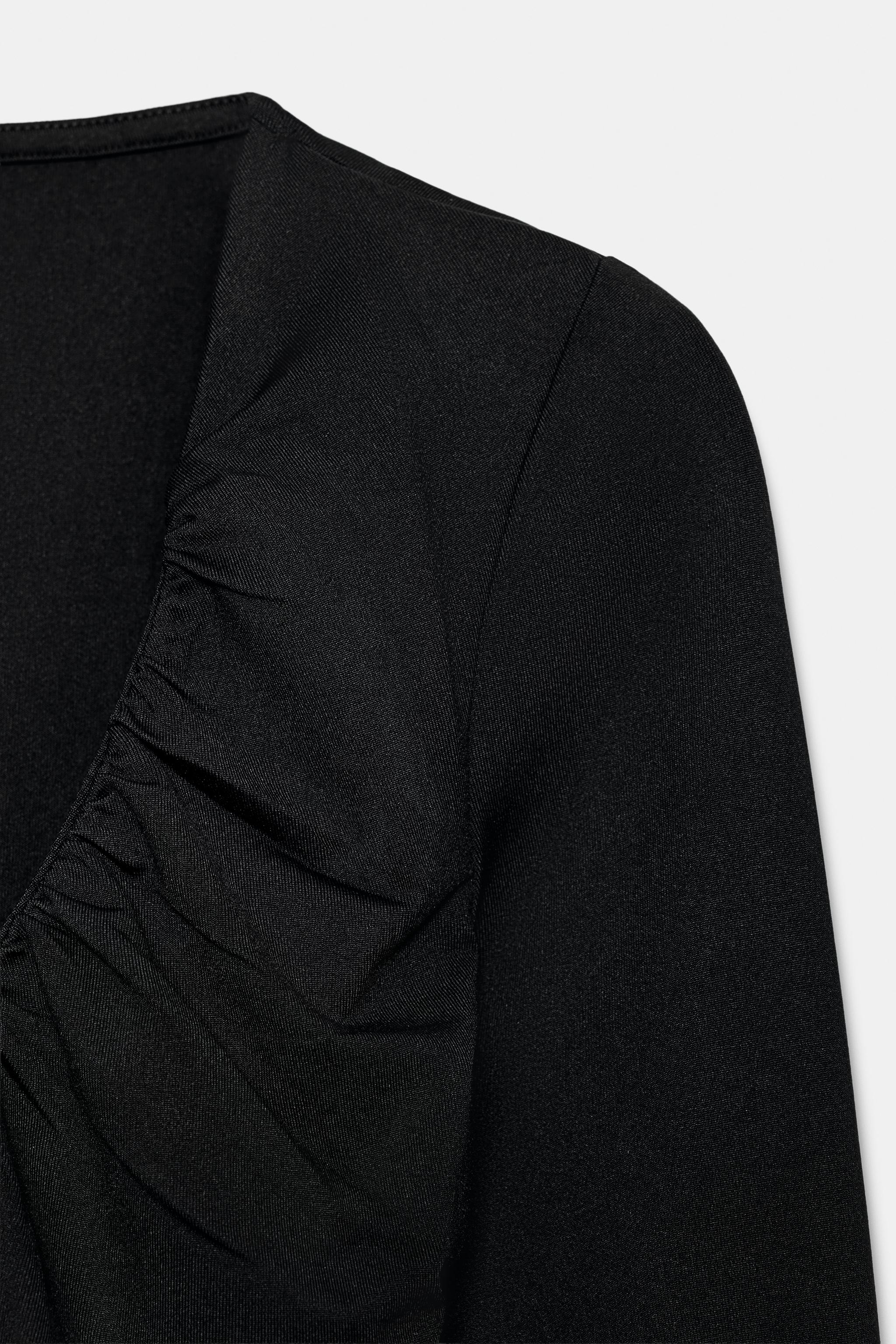 DRAPED POLYAMIDE TOP